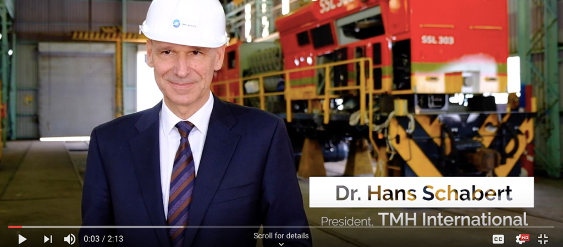 Dr Hans Schabert Inauguration Of The Tmh Africa Rolling Stock Facility